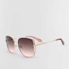 Accessoires BCBG | Lunettes De Soleil Muse Carrees Or Rose Brillant