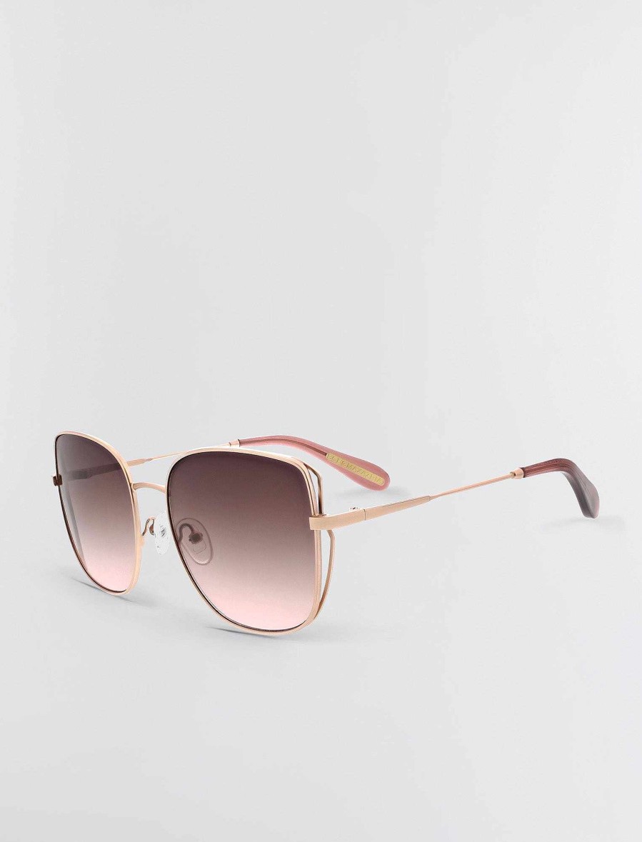 Accessoires BCBG | Lunettes De Soleil Muse Carrees Or Rose Brillant