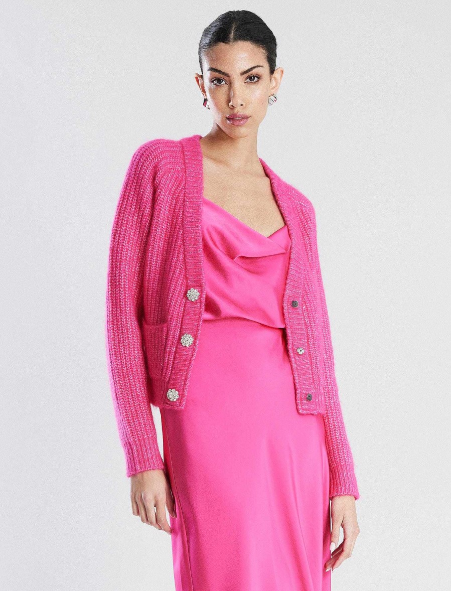 Vêtements BCBG | Cardigan A Manches Raglan Rose Passion