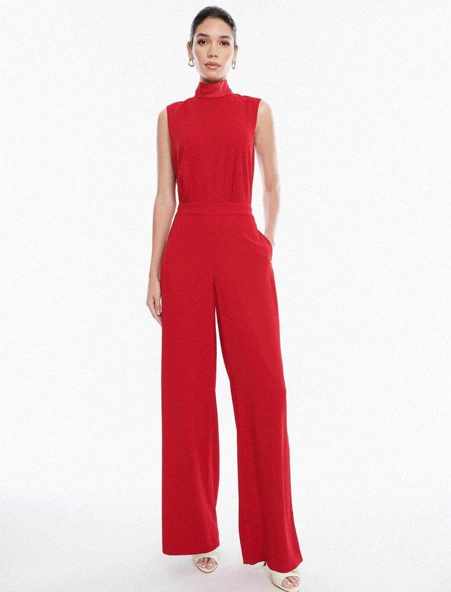 Vêtements BCBG | Combinaison Hali Avec Dos Ouvert Rouge