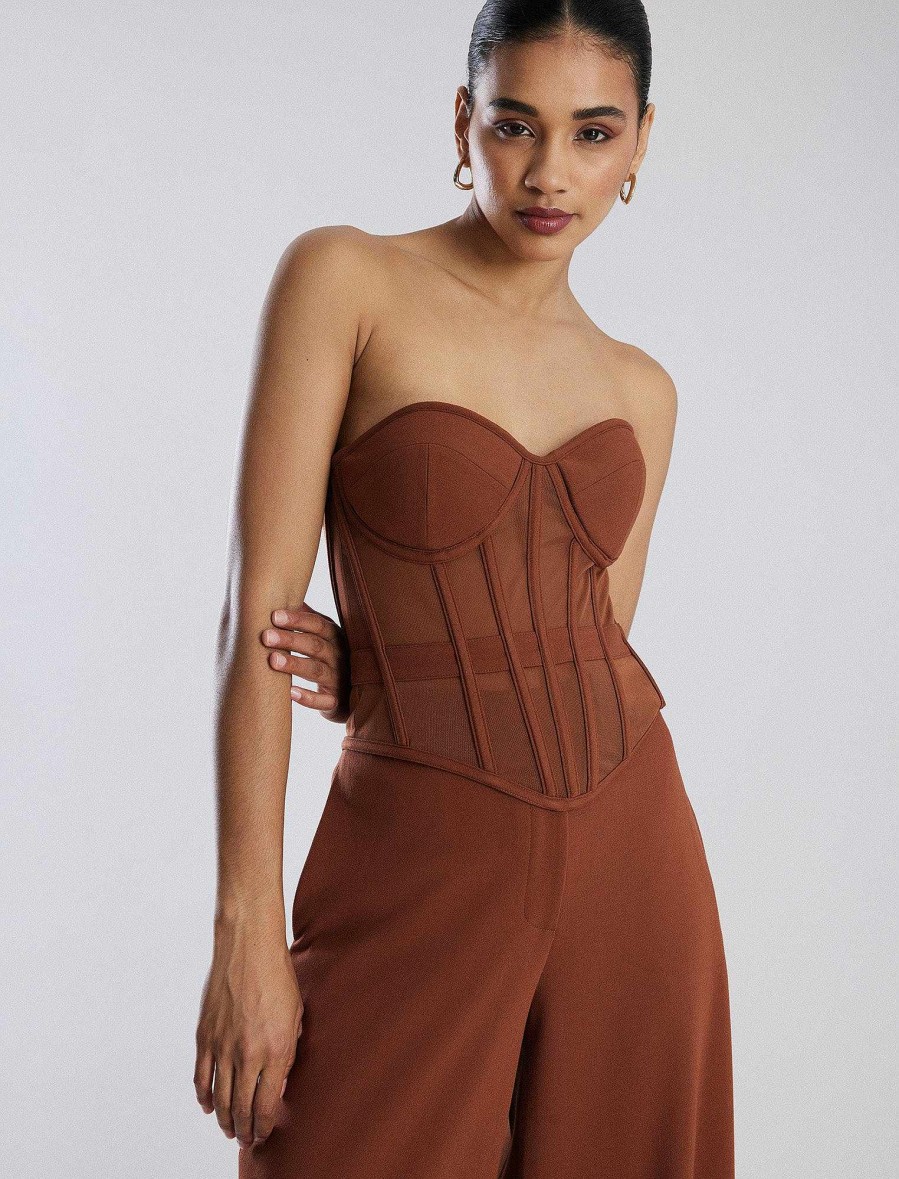 Vêtements BCBG | Haut Bustier Bustier Carapace De Tortue