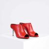 Chaussures BCBG | Sandale A Talons Mules Teela Rouge