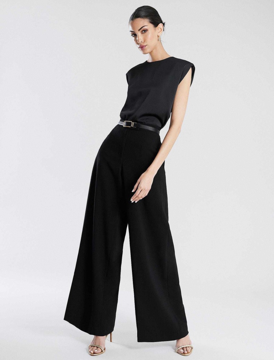 Vêtements BCBG | Pantalon Large Kezia Signature Noir