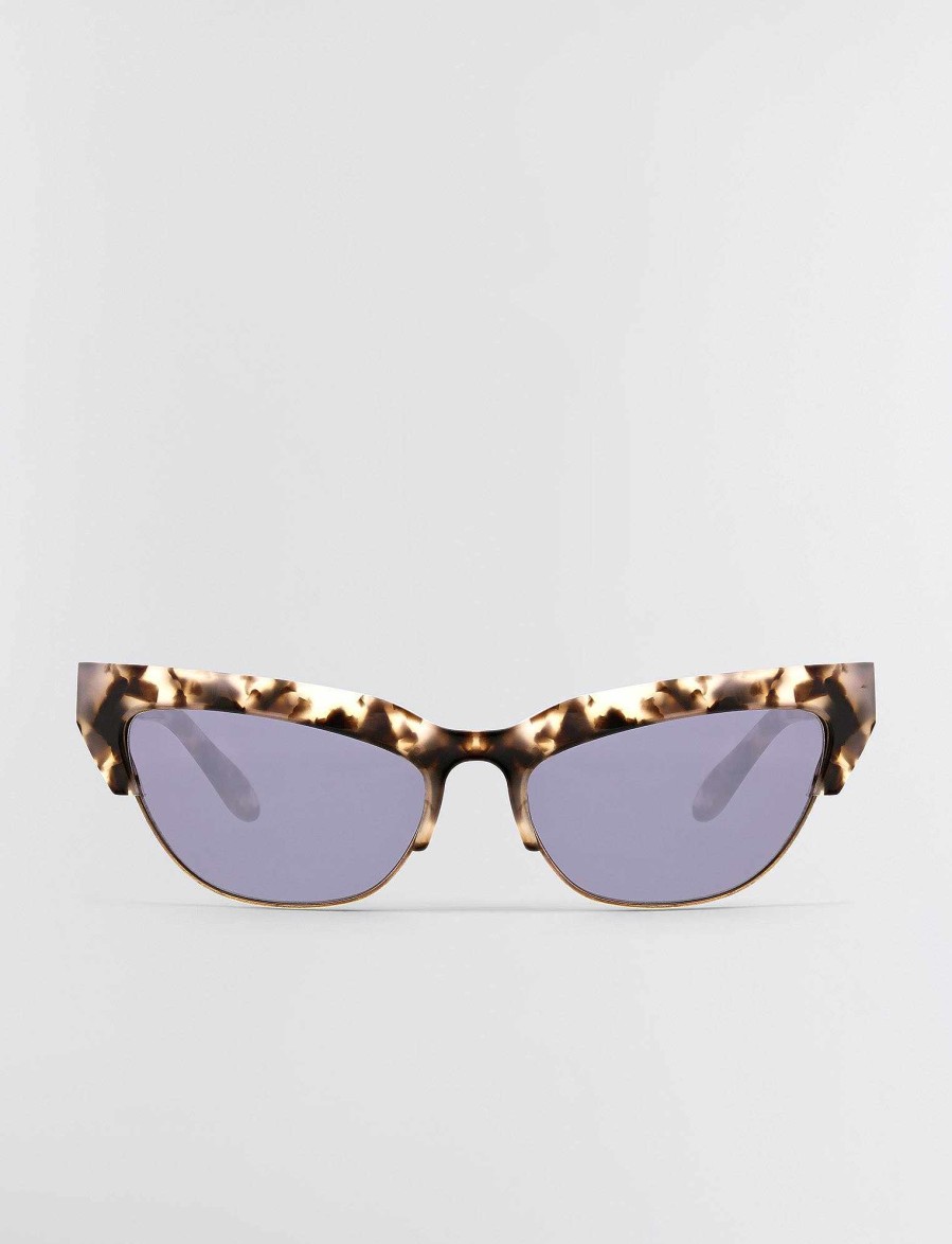 Accessoires BCBG | Lunettes De Soleil Chat Retro Rouge Demi + Or Rose Brillant