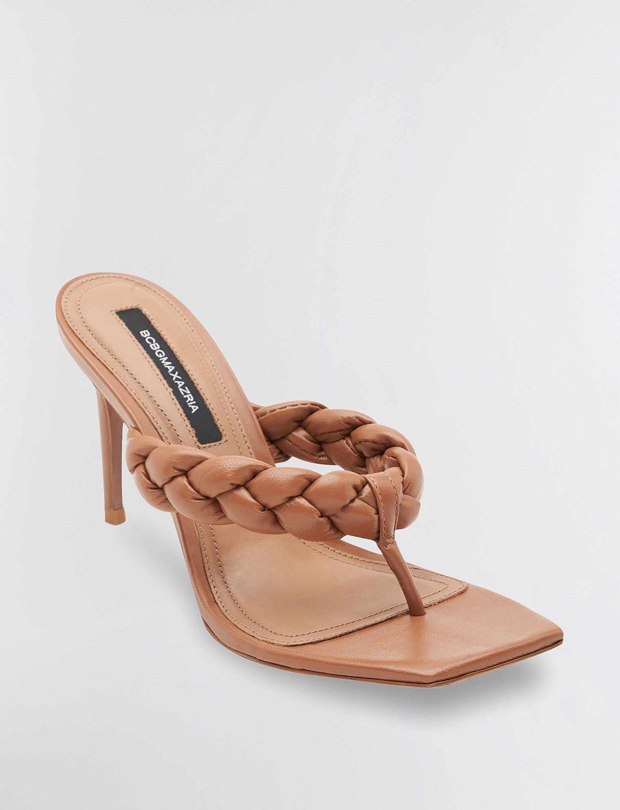 Chaussures BCBG | Talon Sandales Tressees Bella Chataigne