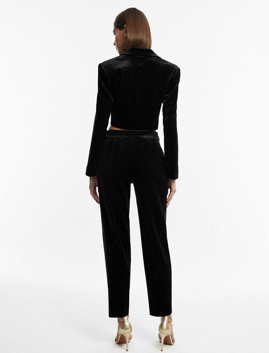 Vêtements BCBG | Pantalon De Smoking En Velours Finn Noir