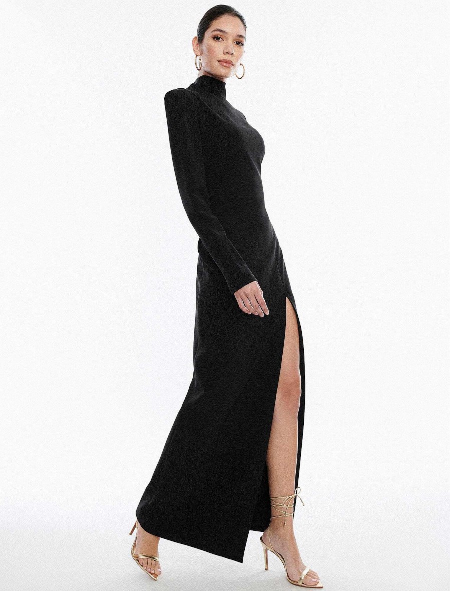 Robes BCBG | Robe Beatrix A Col Montant Beaute Noire