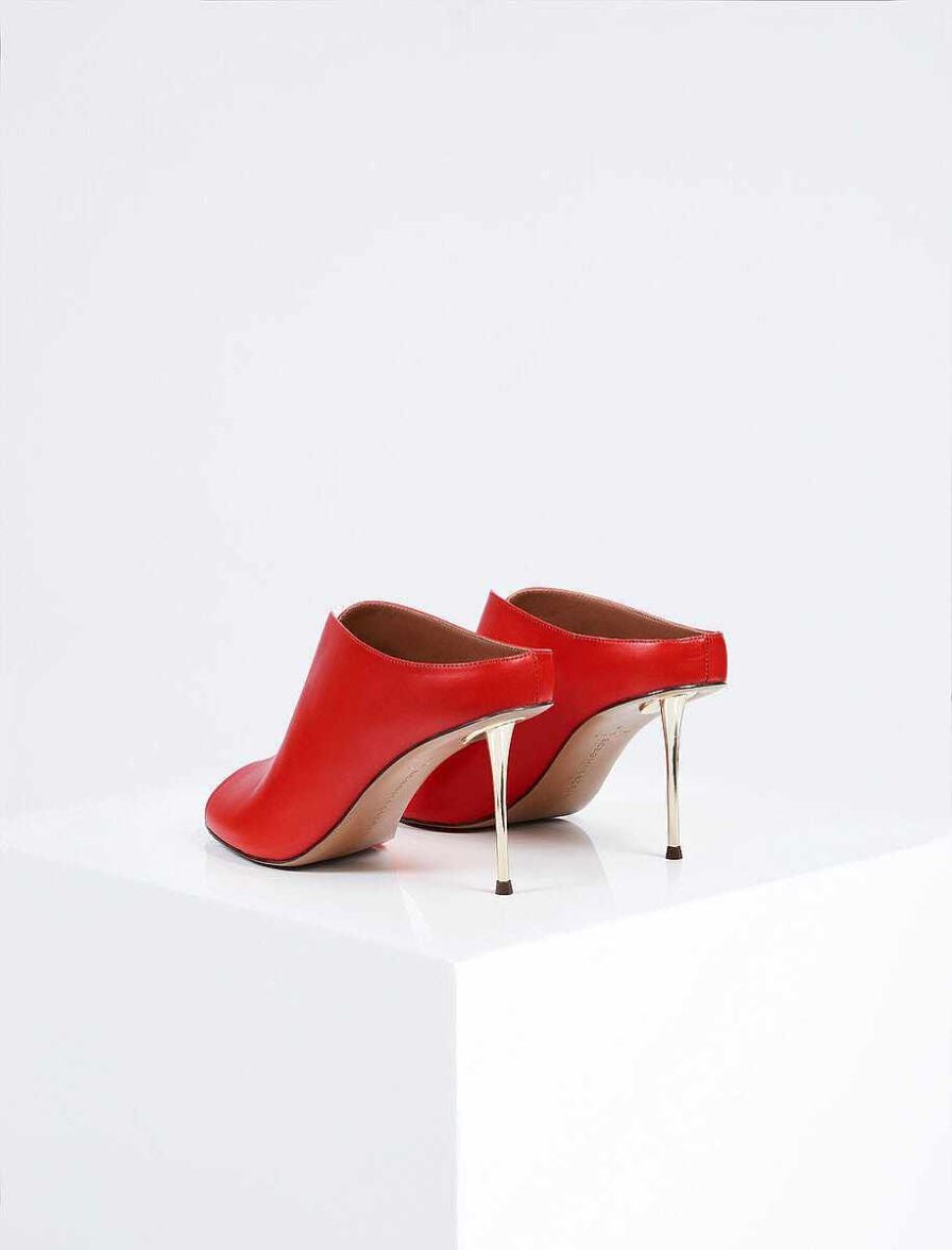 Chaussures BCBG | Sandale A Talons Mules Teela Rouge