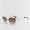 Accessoires BCBG | Lunettes De Soleil Hybrides Aviateur Argent/Marron