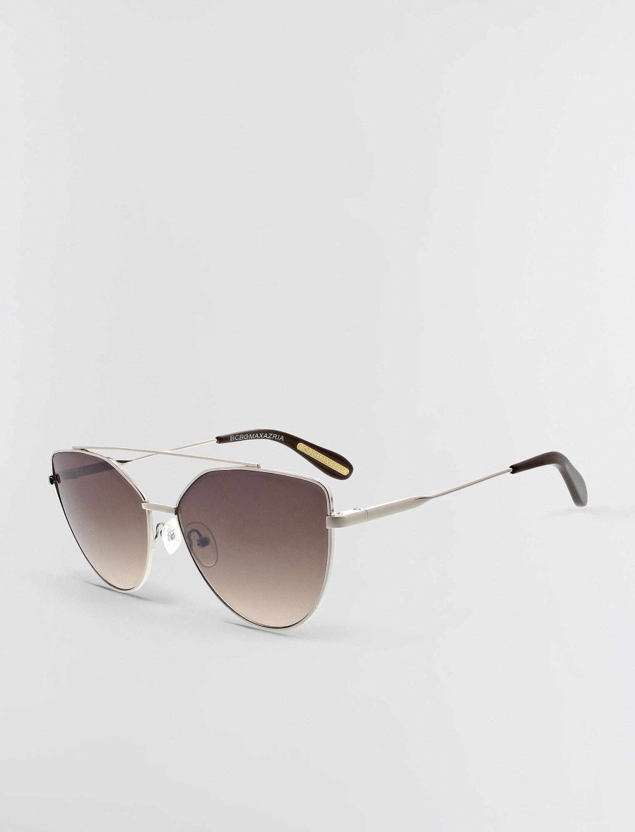 Accessoires BCBG | Lunettes De Soleil Hybrides Aviateur Argent/Marron