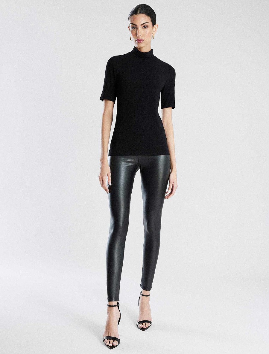 Vêtements BCBG | Legging En Simili Cuir Noir