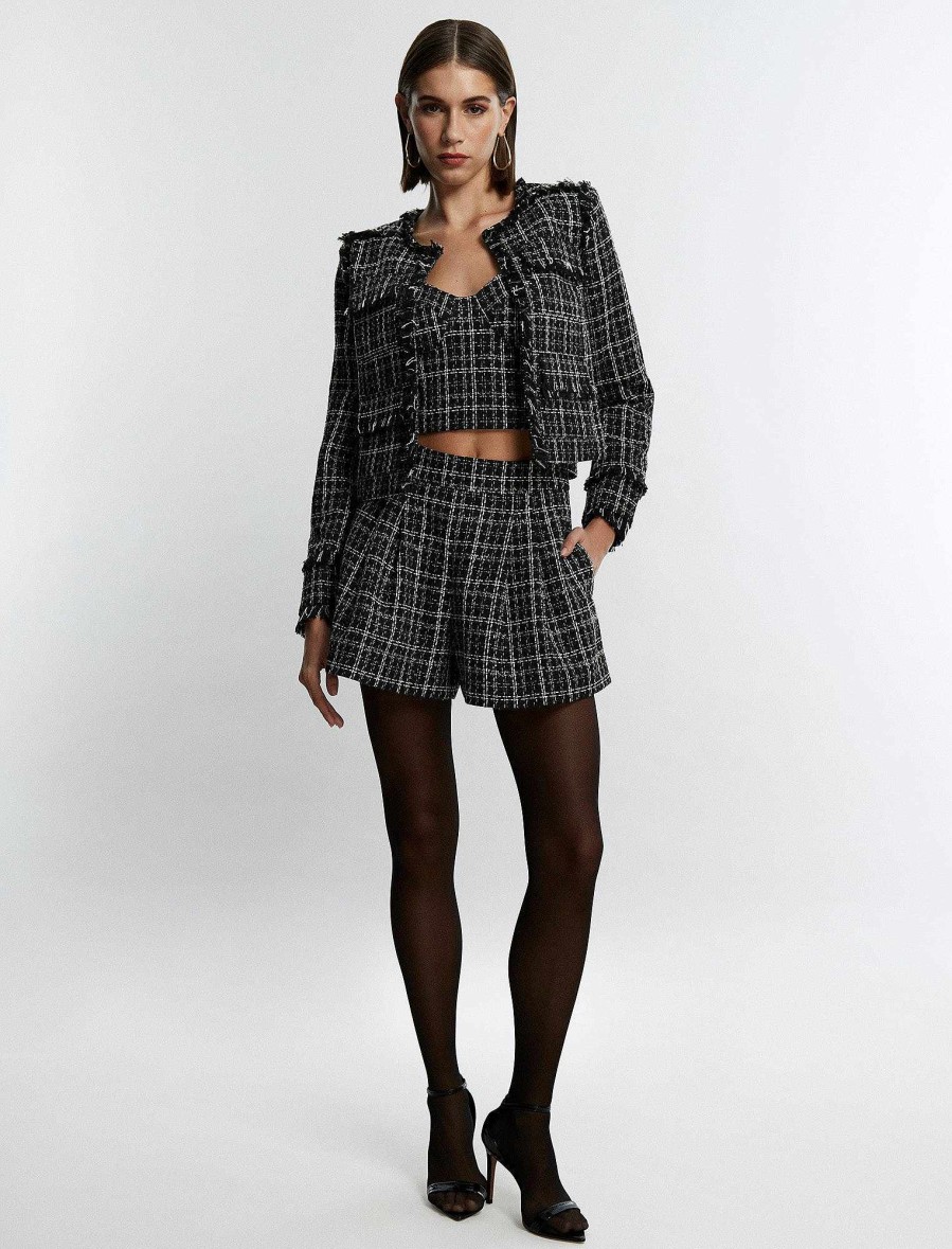 Vêtements BCBG | Veste En Tweed Bobbie Combinaison Noire