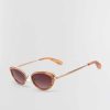 Accessoires BCBG | Lunettes De Soleil Classiques Ovales 1994 Or Rose/Rose